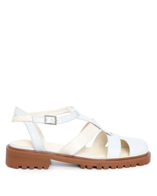 Sandales À Brides Croisées Sarah Chofakian en coloris White