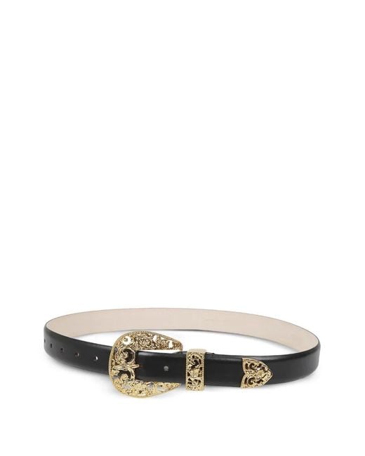 DEHANCHE White Versailles Engraved-Buckle Belt