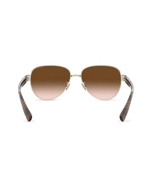 COACH Brown Tortoiseshell Pilot-Frame Sunglasses