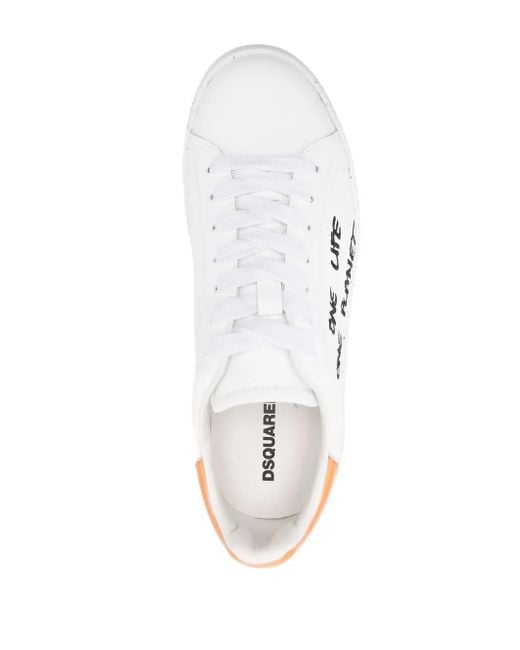 Baskets À Slogan Imprimé DSquared² en coloris White