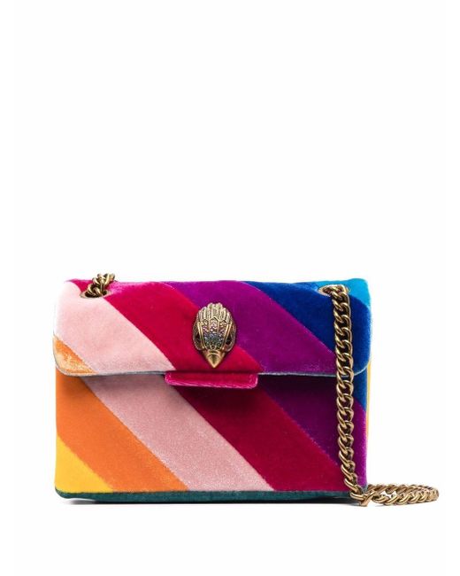 Kurt Geiger Kensington Mini Velvet Crossbody Bag in Pink Lyst