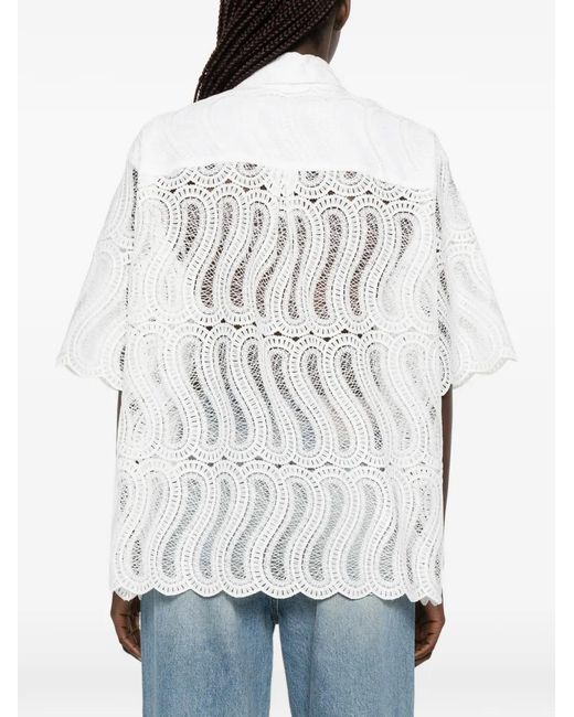 Raquel Diniz White Lace Shirt