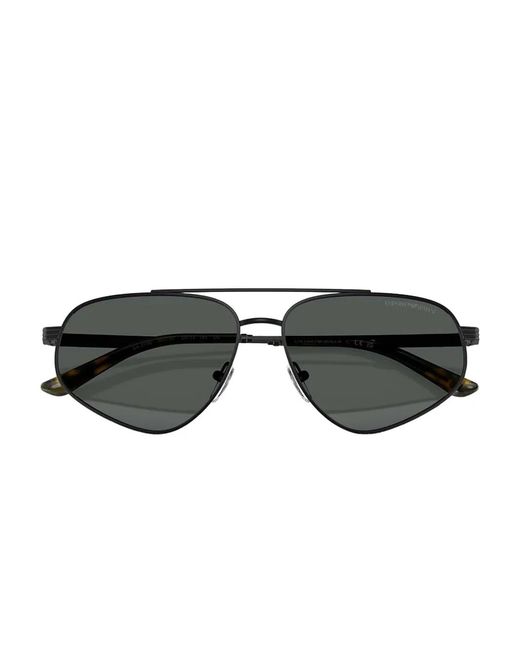 Emporio Armani Black Geometric-Frame Sunglasses for men