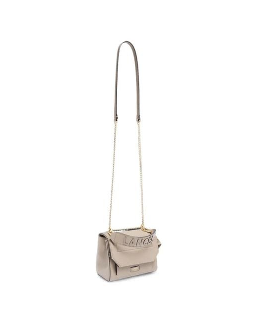 Lancel Gray Small Ninon Grained-Leather Cross Body Bag