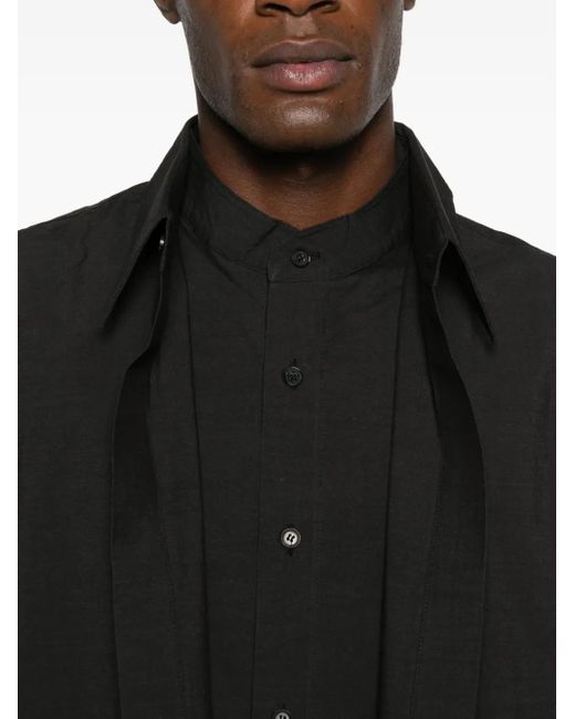 JOE CHIA Black Hawat Layered Shirt for men