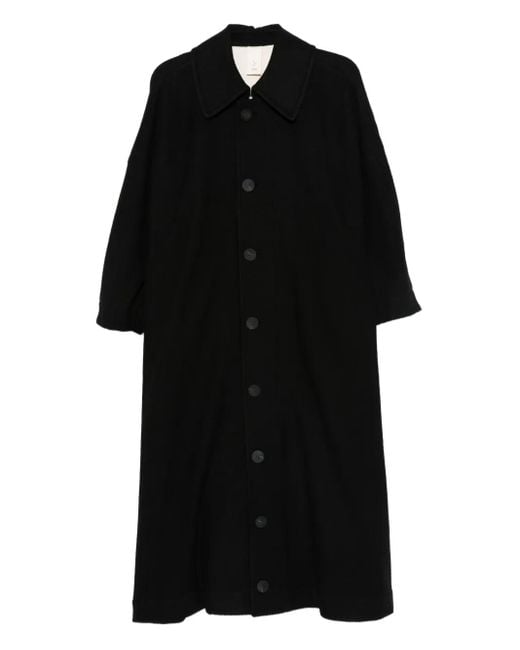 SOH Black Single-Breasted Coat