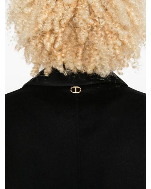 Twinset Black Single-Breasted Coat