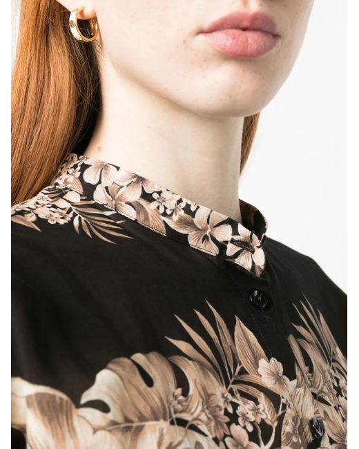 Twinset Black Floral Print Shirt