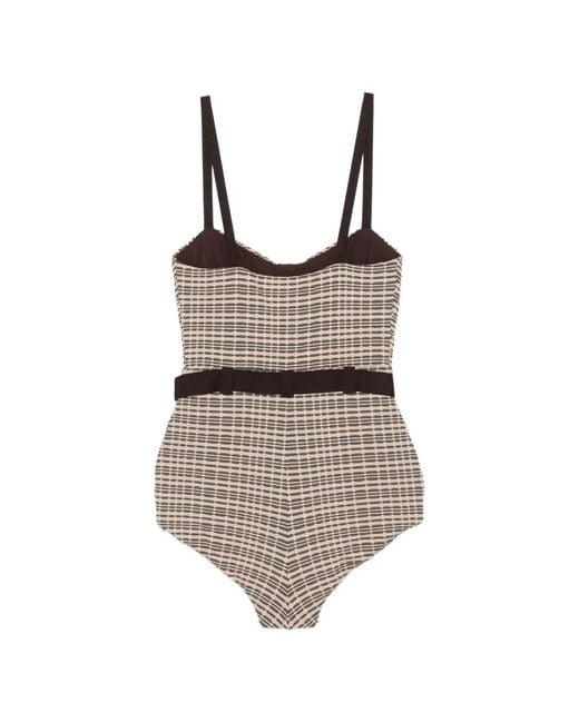 Antonio Marras Brown Belted Patterned Top