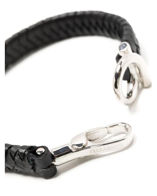 Ferragamo Black Hook Bracelet for men