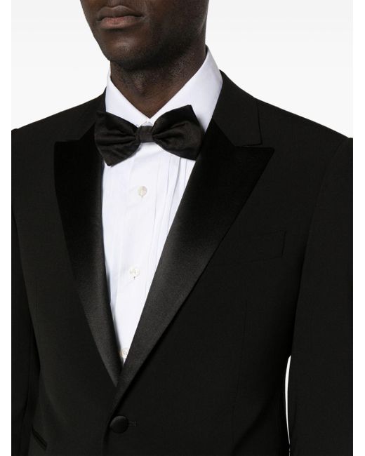 Emporio Armani Black Single-breasted Tailored Suit for men