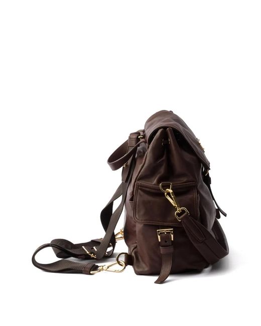 Prada Brown Explore Medium Leather Backpack