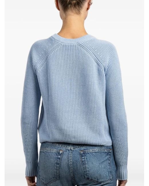 Autumn Cashmere Blue Ribbed Sweater