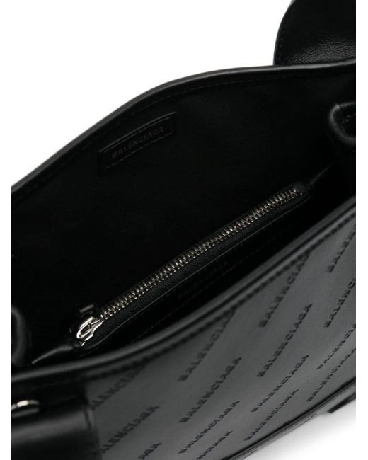 Balenciaga Black Navy Cabas Xs Tote Bag