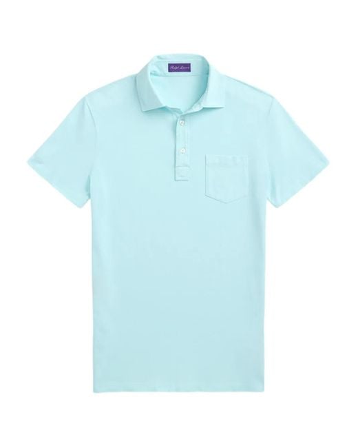 Ralph Lauren Blue Cotton Polo Shirt for men