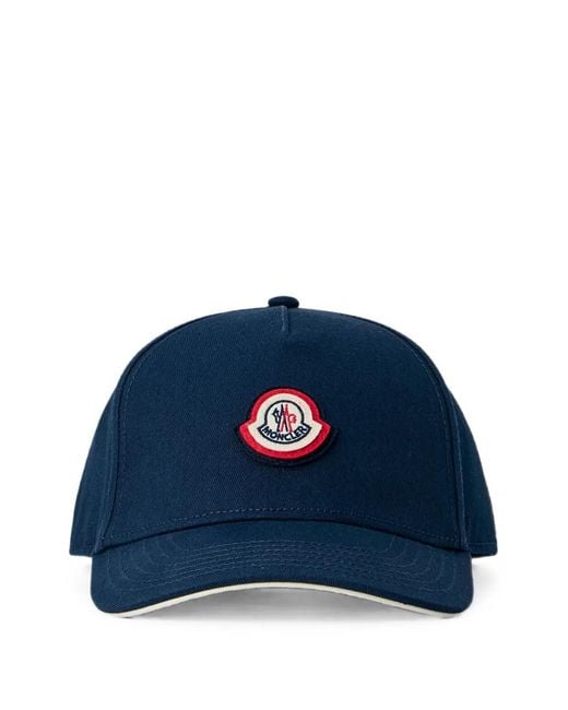 Moncler Blue Logo-Patch Baseball Cap for men