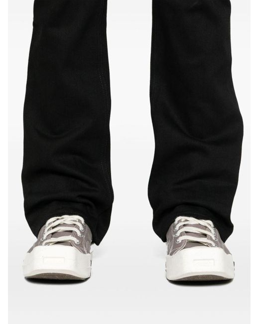 Rick Owens Jim Cut Mid-rise Bootcut Jeans in het Black voor heren