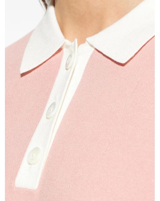 Kate Spade Pink Knitted Polo Top