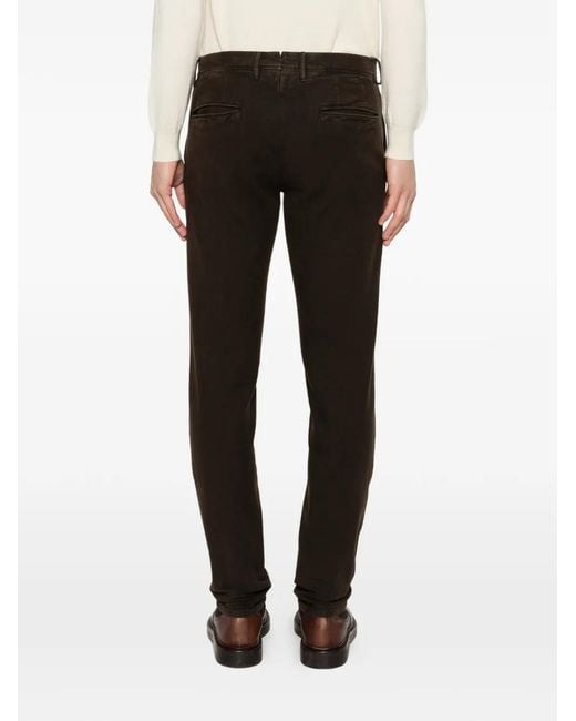 Incotex Black Buttoned Trousers for men