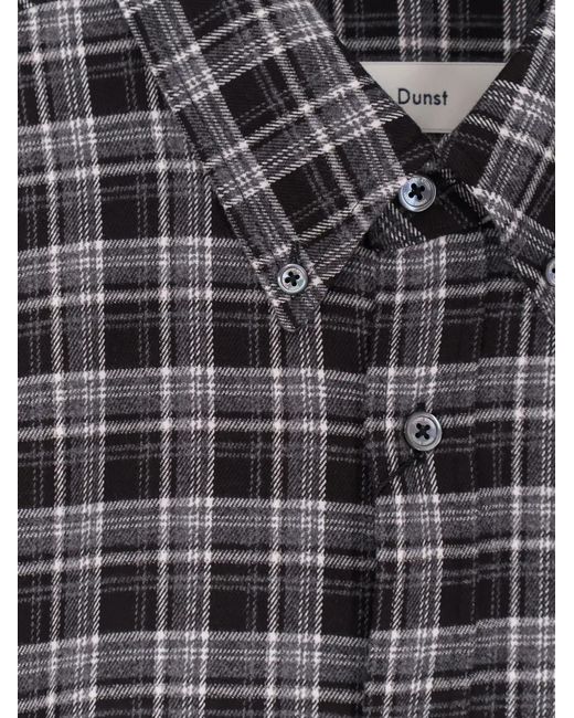 DUNST Gray Check-Flannel Button-Down Shirt