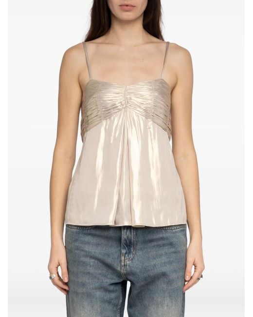 Zadig & Voltaire Natural Cippie Satin Camisole