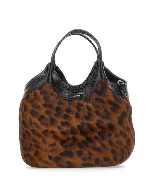 Gianni Chiarini Brown Dua Leopard-Print Tote Bag