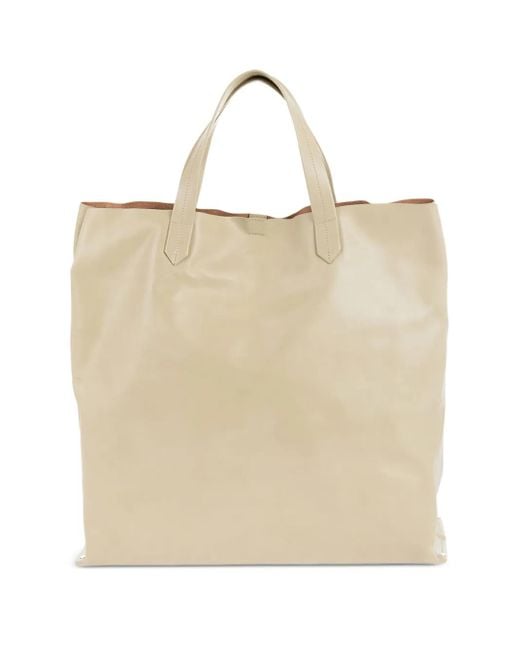Jil Sander Leren Shopper in het Natural voor heren
