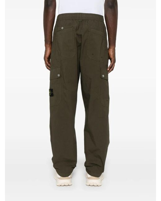 メンズ Stone Island リップストップ パンツ Green