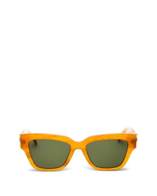 Longchamp Yellow Rectangle-Frame Sunglasses