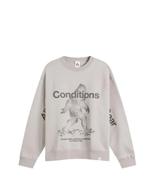 Nike White Graphic-Print Sweatshirt
