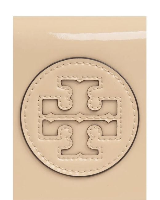 Portefeuille À Patch Logo Tory Burch en coloris Natural