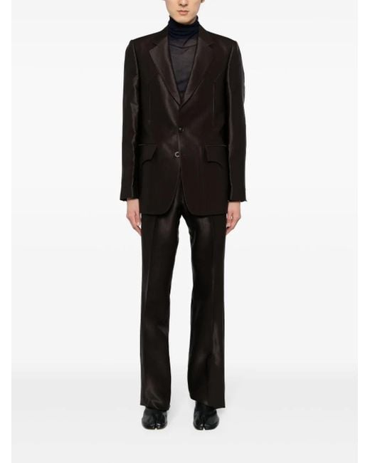 Maison Margiela Black Striped Single-Breasted Blazer for men