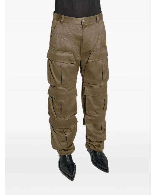 Mugler Broek Met Gelaagde Zakken in het Green voor heren