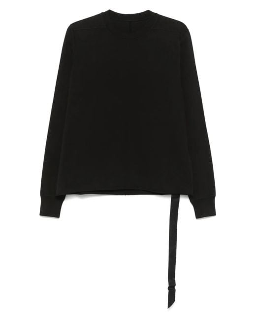 Rick Owens Black Crewneck Sweat T-Shirt for men