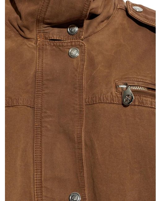 Blumarine Brown Zipped Belted Jacket