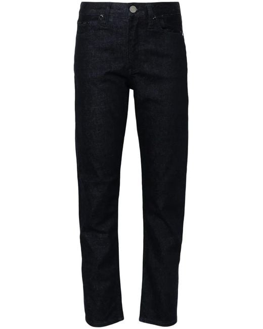 Calvin Klein Blue Mid-Rise Slim-Cut Jeans