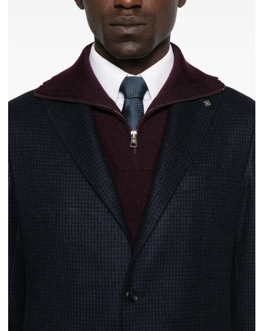 Tagliatore Jacke Mit Hahnentrittmuster in Blue für Herren