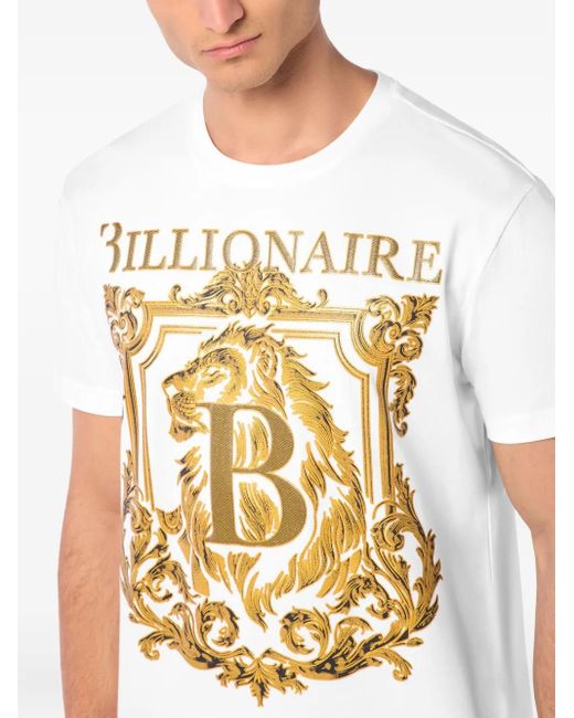 Billionaire Metallic Lion B Frame-Print T-Shirt for men