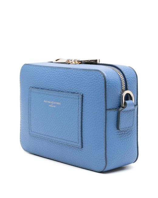 Aspinal Blue Leather Cross Body Bag