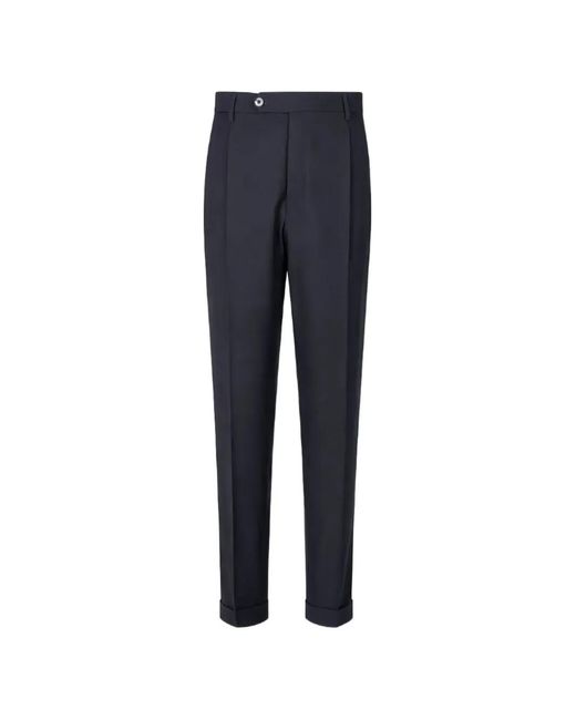 GTA Blue Pleated Turned-Up Trousers for men