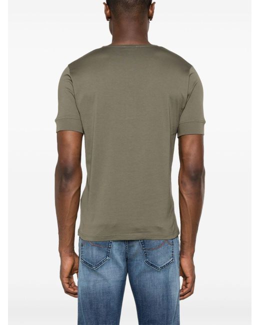 T-shirt Henley di Sunspel in Green da Uomo