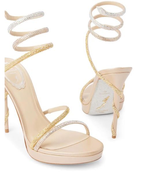 Rene Caovilla Margot 120mm サンダル メタリック | Lyst