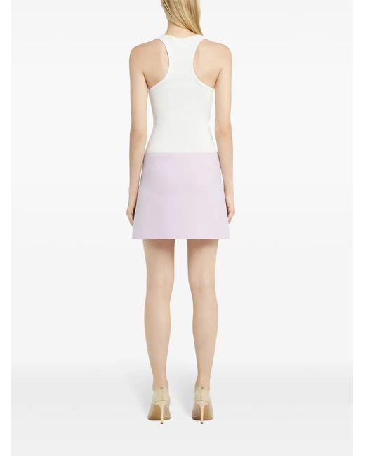 Courreges White 90's Ribbed Cotton Top