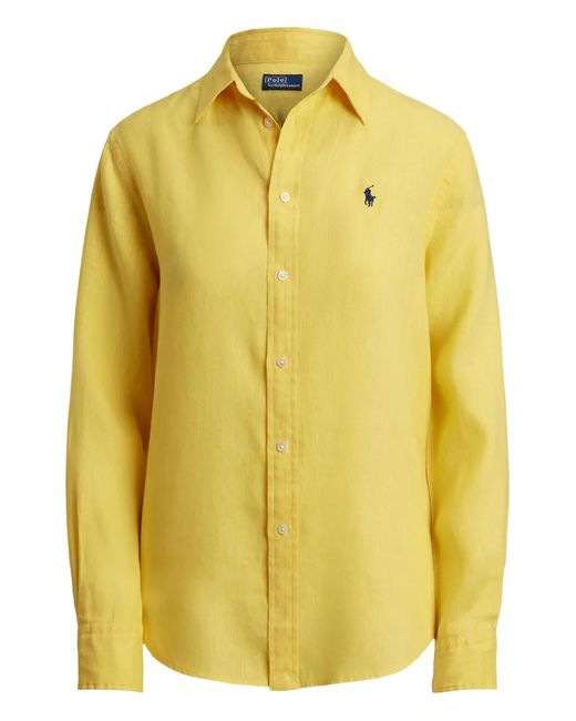 Polo Ralph Lauren Yellow Shirts Linen