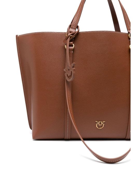 Pinko Large Love Birds Tote Bag in Brown Lyst UK