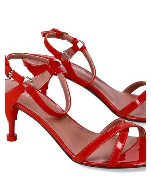 Premiata Red Crisscross Sandals