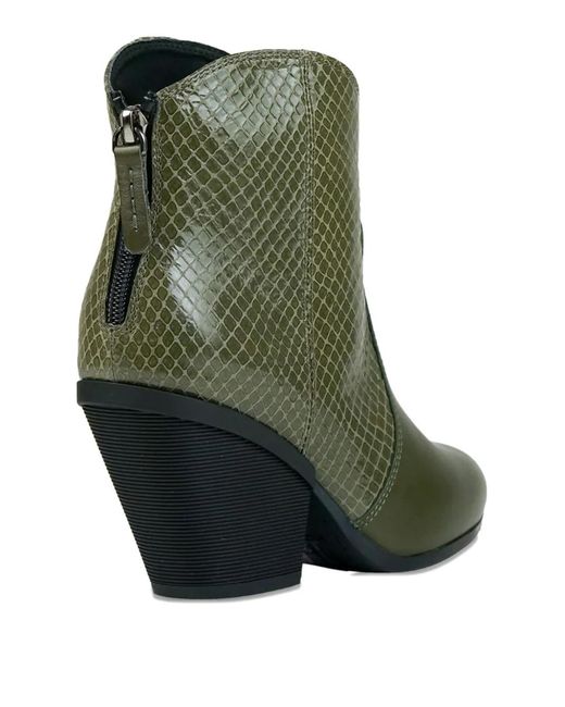 Hogan Green Leather Ankle Boot