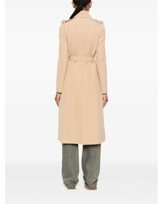 Patrizia Pepe Trenchcoat Met Dubbele Rij Knopen in het Natural