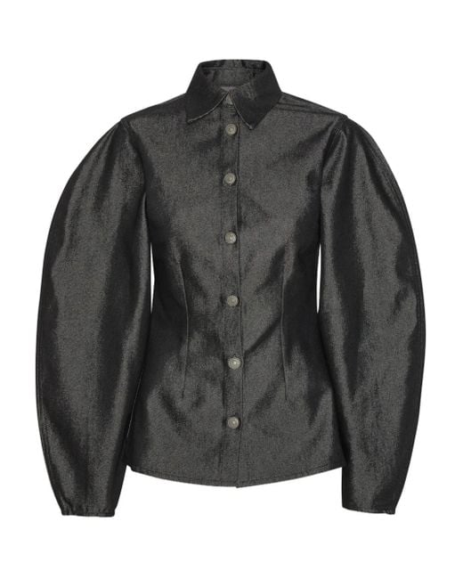 Camisa de manga farol ROTATE BIRGER CHRISTENSEN de color Black
