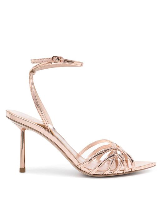 Le Silla Pink Bella 80mm Metallic Sandals